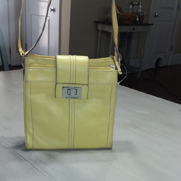Tignanello Handbags - Tignanello Yellow Leather Crossbody Bag